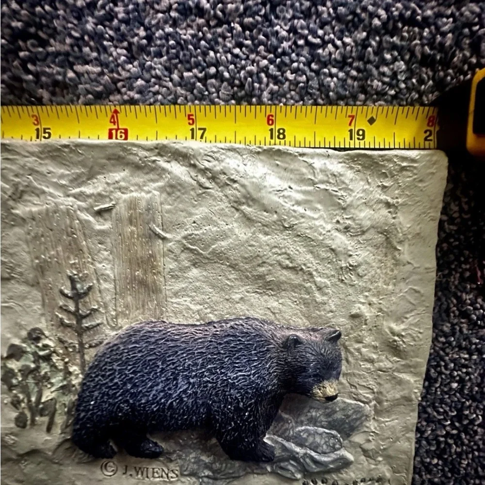 Wildlife-Themed Coat/Hat Rack. By J. Wiens, Vtg MWW Market. 20x5x1. 4 Hook